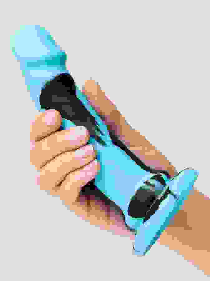 Lifelike Lover Luxe Realistic Multicoloured Silicone Dildo 7 Inch, Blue, hi-res